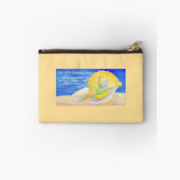 Item preview, Girl With Seashell Haiku designed and sold by ayemagine.