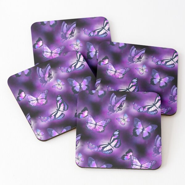 Item preview, Purple Glowing Magic Butterflies Pattern designed and sold by Victoria Lehnard.