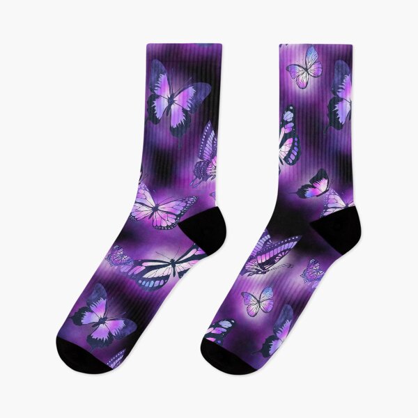 Item preview, Purple Glowing Magic Butterflies Pattern designed and sold by Victoria Lehnard.