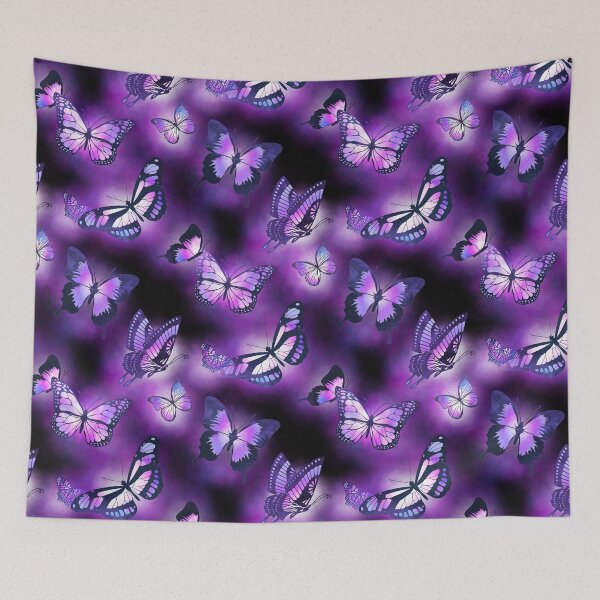 Item preview, Purple Glowing Magic Butterflies Pattern designed and sold by Victoria Lehnard.