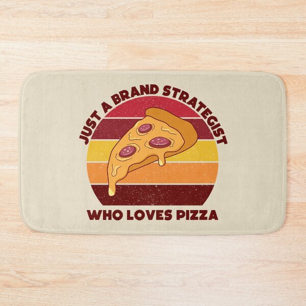 Item preview, just a brand strategist who loves pizza, dark text, funny pizza lovers, brand strategist job ,brand strategist humor, joke, meme, foodie worker, funny food lover sayings designed and sold by SGS-.