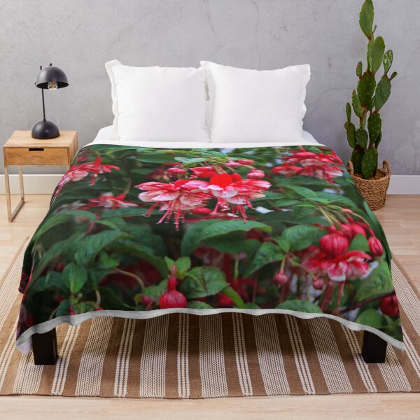 Item preview, Red and white fuchsias in bloom designed and sold by FranWest.