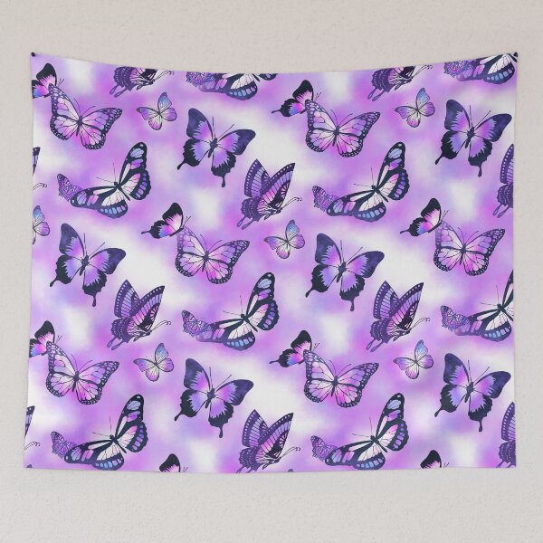 Item preview, Purple Magic Butterflies Pattern designed and sold by Victoria Lehnard.