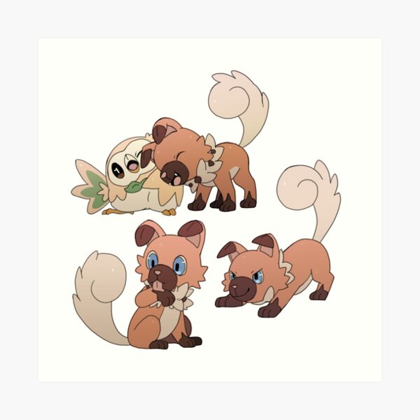 Rockruff Art Prints Redbubble