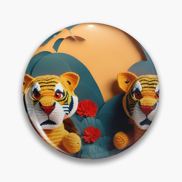Item preview, Crochet Yellow Tiger Twins designed and sold by cuprum.