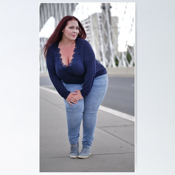 plus size models, busty, bbw, sexy, boobs Metal Print for Sale by  Feetmodels