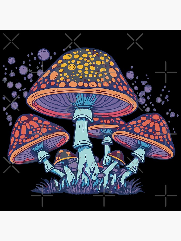 Poster for Sale avec l'œuvre « T-shirt magicien et champignon magique,  T-shirt magicien psychédélique, T-shirt art psychédélique, cadeaux pour  hommes, cadeaux pour femmes » de l'artiste DeepikaSingh