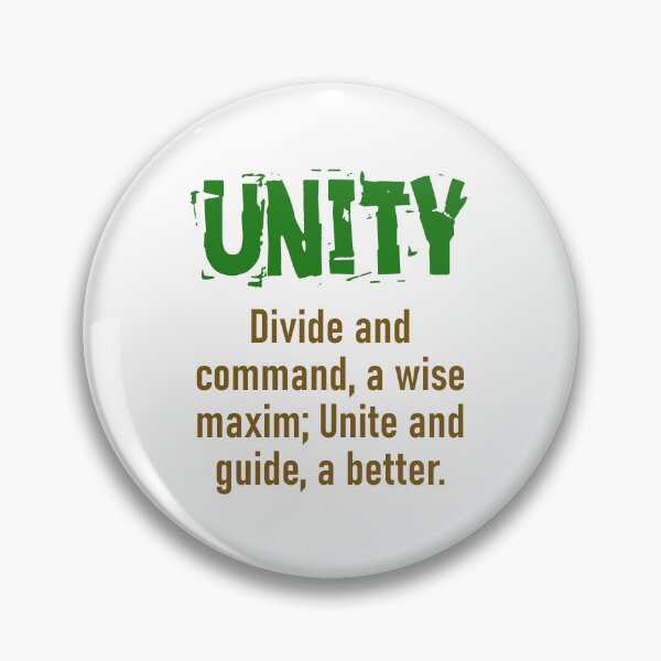 Item preview, Divide And Command - Unity Quote designed and sold by CrankyOldDude.