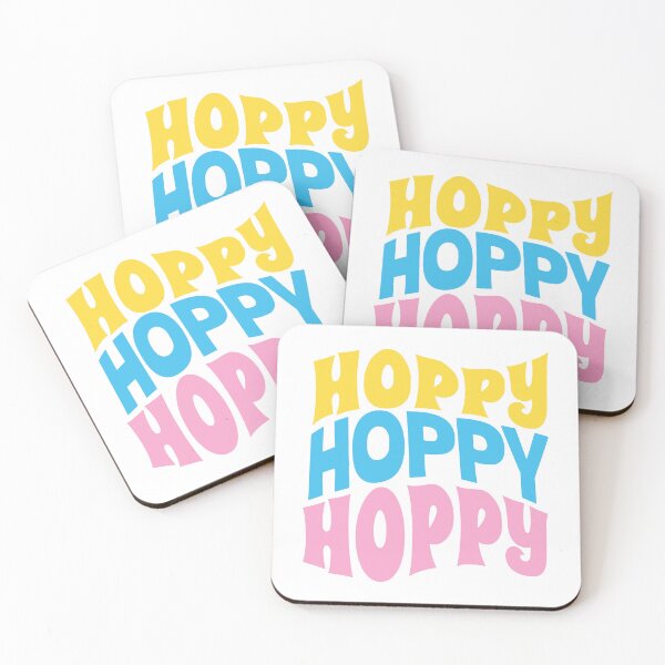 Item preview, Hoppy Hoppy Hoppy Easter funny quotes colorful designs designed and sold by GraphicDream.