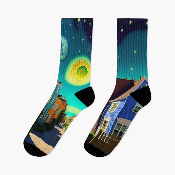 Artikelvorschau, Bunte Fantasiestraße im Van-Gogh-Stil entworfen und verkauft von KALEIDOSCOPE UK.