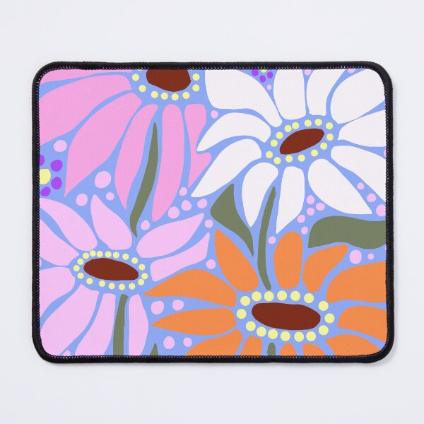 Item preview, Cute summer orange and pink wildflower boho Art  designed and sold by Yarafantasyart.