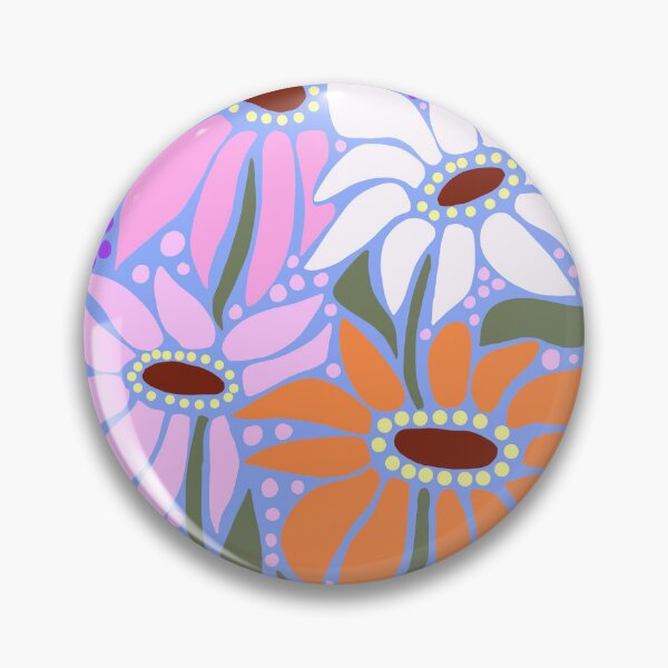 Item preview, Cute summer orange and pink wildflower boho Art  designed and sold by Yarafantasyart.