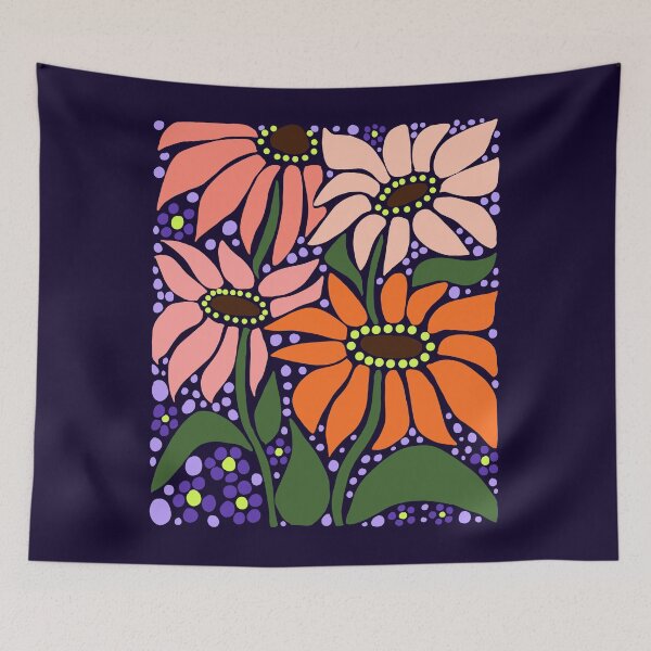 Item preview, Cute summer orange wildflower boho Art  designed and sold by Yarafantasyart.