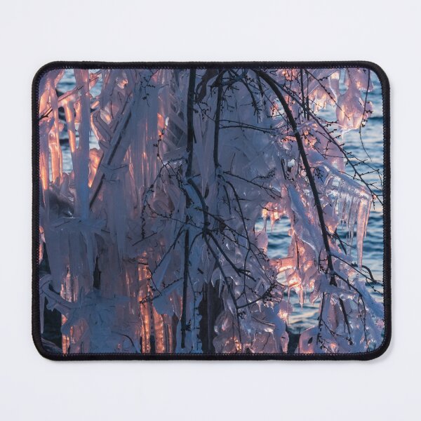 Item preview, Wonderfully Chaotic - Backlit Natural Ice Sculpture on the Lakeside designed and sold by Georgia Mizuleva.