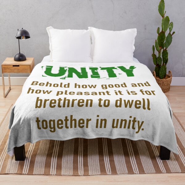 Item preview, Behold How Good And How Pleasant - Unity Quote designed and sold by CrankyOldDude.