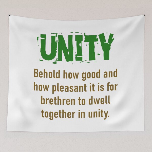 Item preview, Behold How Good And How Pleasant - Unity Quote designed and sold by CrankyOldDude.