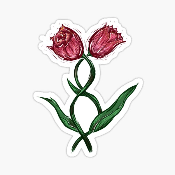 Women's Day Tulips / March 8 / Digital Drawing for Feminists Sticker