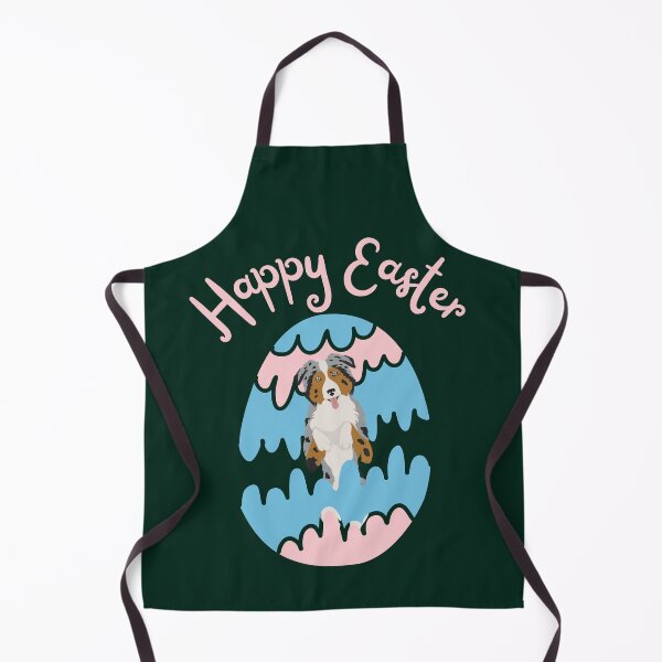 Item preview, Happy Easter with Blue Merle Australian Shepherd Dog in Egg designed and sold by SeasonalDogs.