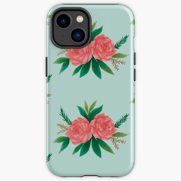 Peach peony small bouquet iPhone Tough Case
