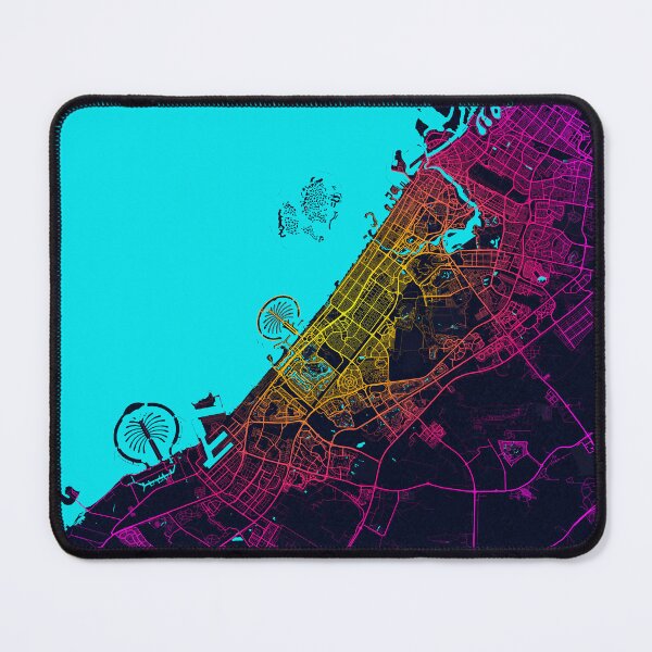 Item preview, Dubai City Map of the United Arab Emirates - Neon designed and sold by deMAP.