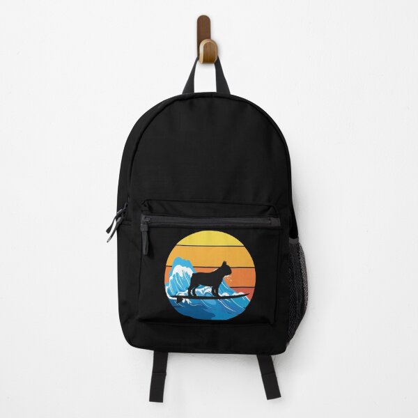 Item preview, French bulldog Owner Dog Surfing Retro Vintage designed and sold by CuteDesigns1.