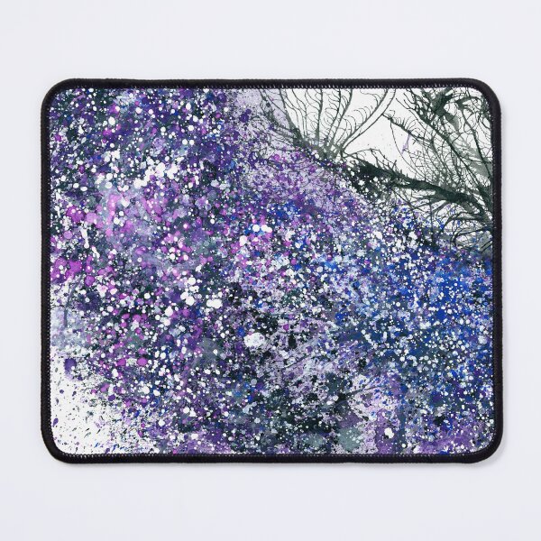 Item preview, Extrasensory Astral Clairvoyance #439 Bold Unique Vibrant New Age 5D Original Hand-painted OOAK Abstract Painting Detail 2 In Amethyst Purple Lilac Violet Sapphire Cobalt Blue Jewel Tones Square Tile designed and sold by Rainbow Artist Orlando L.