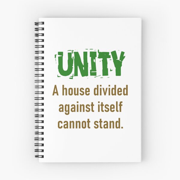 Item preview, A House Divided Against Itself - Unity Quote designed and sold by CrankyOldDude.