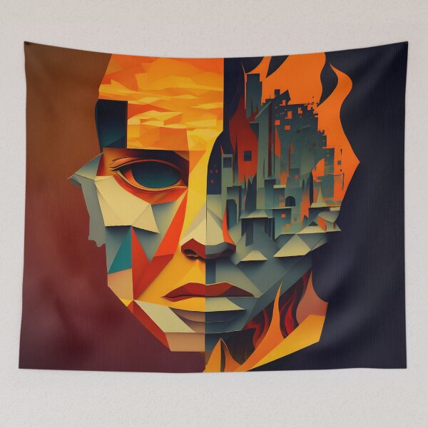 Item preview, Scorched Earth - Face & City designed and sold by AgitProPrints.