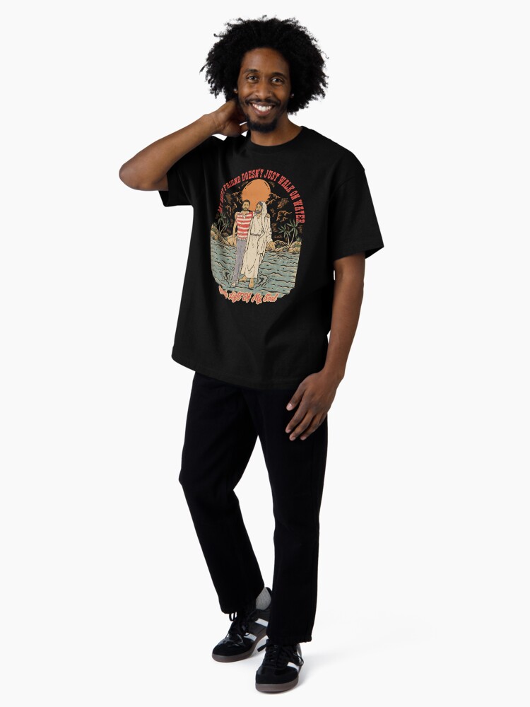 Thumbnail 4 of 7, Oversized T-Shirt, Jesus the Light of My Soul - Retro Christian - Male Edition designed and sold by ChristlikeMerch.