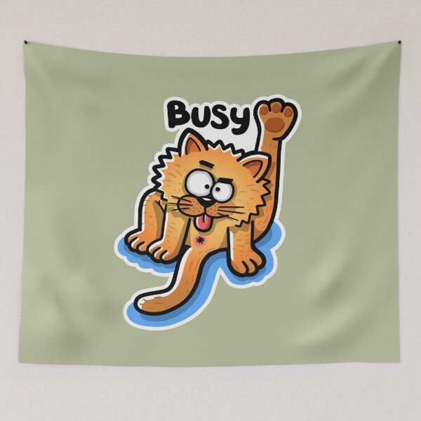 Item preview, A Very Busy Cat designed and sold by ChickKingdom.