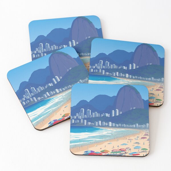 Item preview, Copa cabana rio de janeiro brasil travel poster designed and sold by Arctic frame studio.