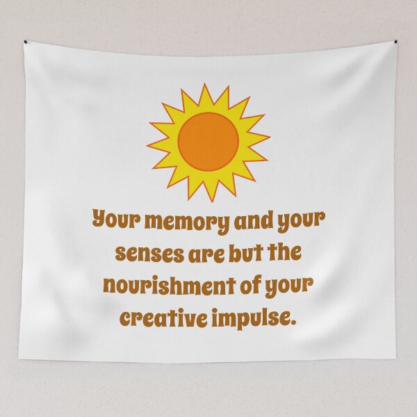 Item preview, Your Memory And Your Senses - Creativity Quote designed and sold by CrankyOldDude.