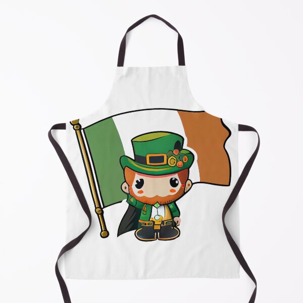 Item preview, Chibi Leprechaun With The Irish Flag designed and sold by TaurusDigital.