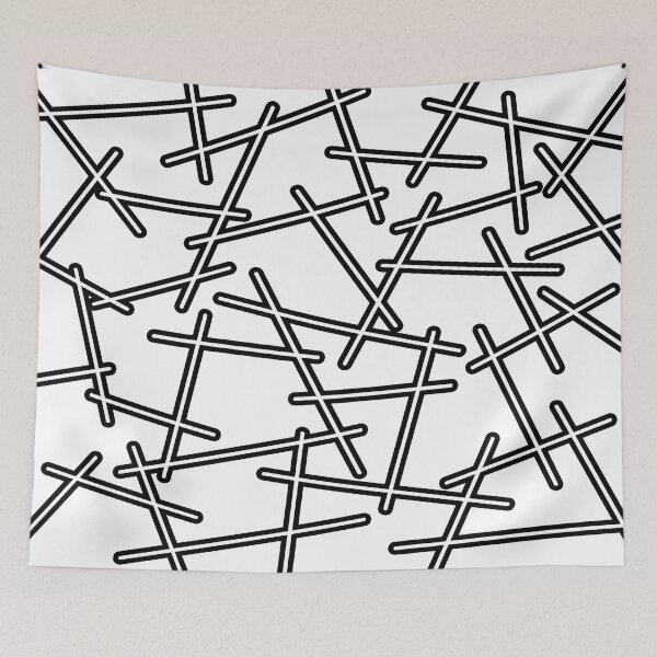 Item preview, Abstract geometric pattern - black and white. designed and sold by K.S ART.