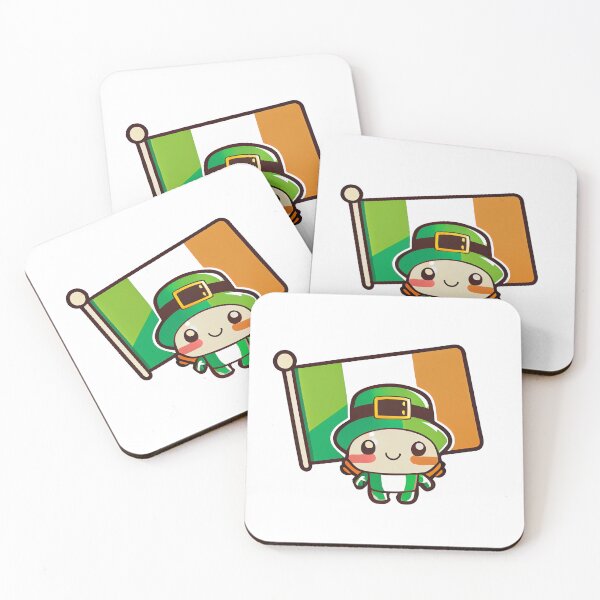 Item preview, Chibi Leprechaun With The Irish Flag designed and sold by TaurusDigital.