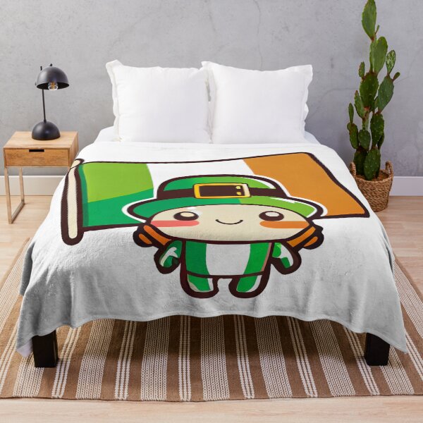 Item preview, Chibi Leprechaun With The Irish Flag designed and sold by TaurusDigital.