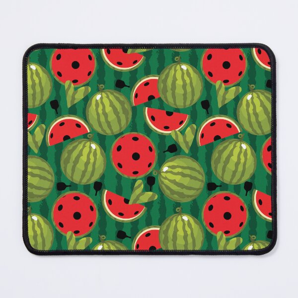 Item preview, Watermelon pickleball, on stripy green designed and sold by EvieWoj.