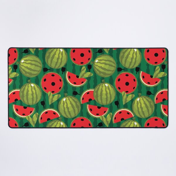 Item preview, Watermelon pickleball, on stripy green designed and sold by EvieWoj.