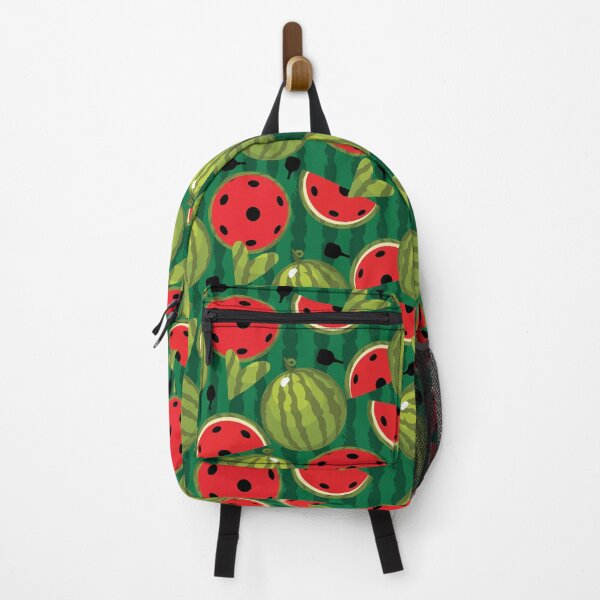 Item preview, Watermelon pickleball, on stripy green designed and sold by EvieWoj.