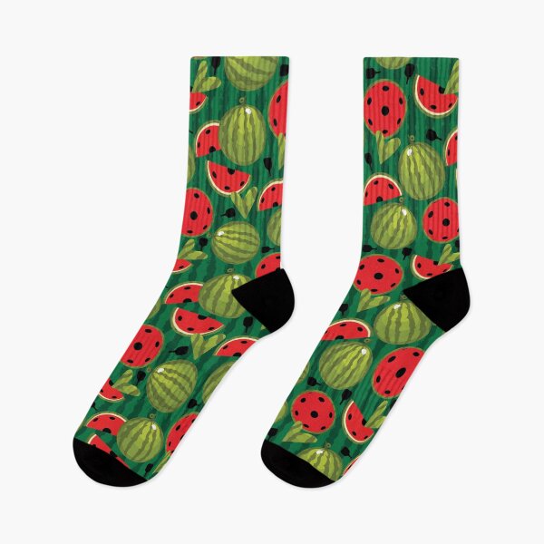 Item preview, Watermelon pickleball,  on stripy green designed and sold by EvieWoj.