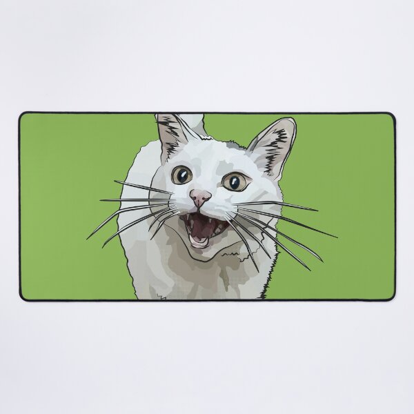 Item preview, White Cat by BeeFoxTree, Laughing Cat by BeeFoxTree, lush green designed and sold by BeeFoxTree.