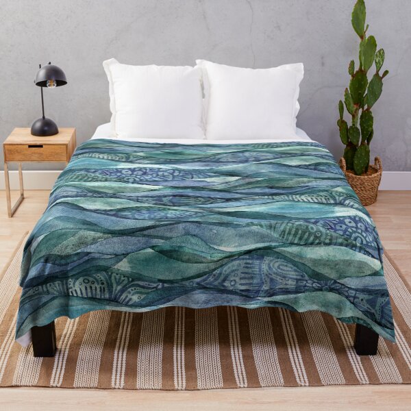 Item preview, Boho Ocean at Dawn Watercolor Abstract designed and sold by micklyn.