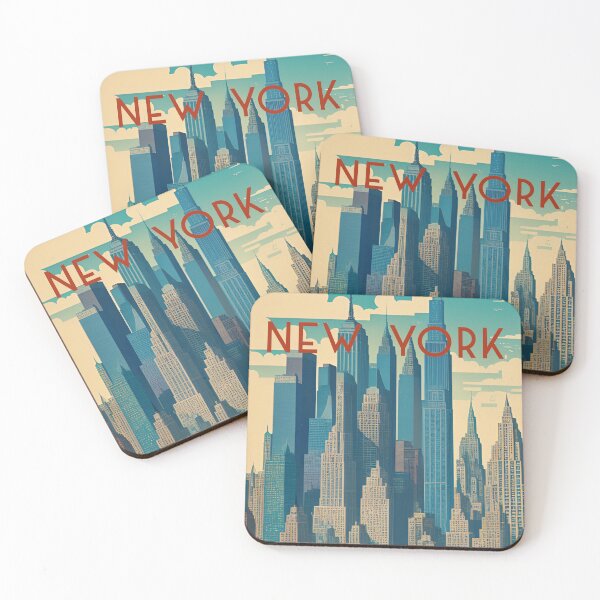 Item preview, New york Manhattan city travel poster  designed and sold by Arctic frame studio.