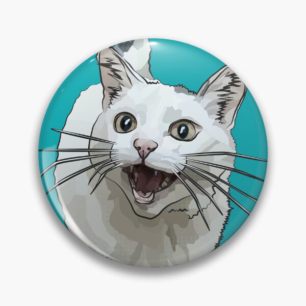 Item preview, White Cat by BeeFoxTree, Laughing Cat by BeeFoxTree, Teal Turquoise designed and sold by BeeFoxTree.