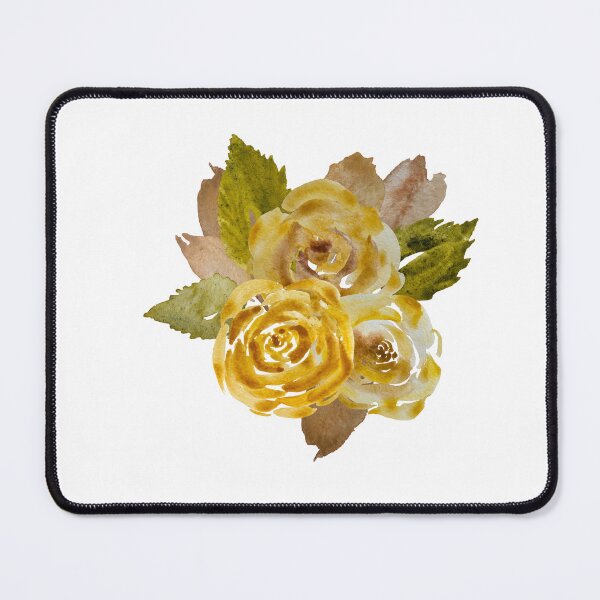 Item preview, Rose flower leaves peony bouquet watercolor sketch designed and sold by Yana Mustafina | Boho Soulful Designs.