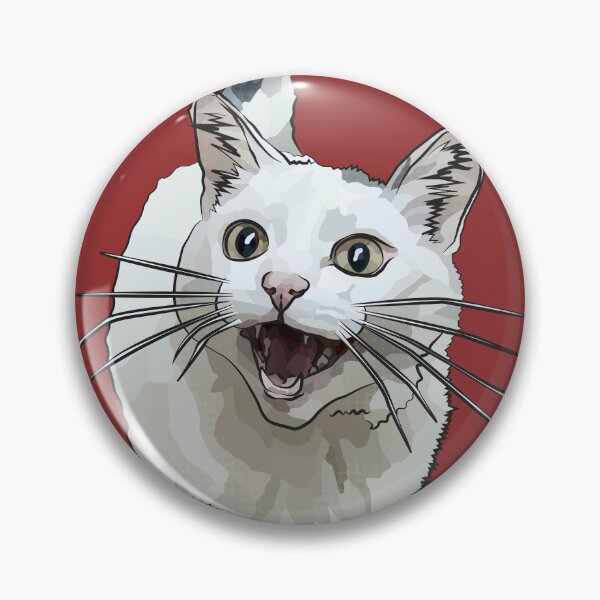 Item preview, White Cat by BeeFoxTree, Laughing Cat by BeeFoxTree, fiery red designed and sold by BeeFoxTree.