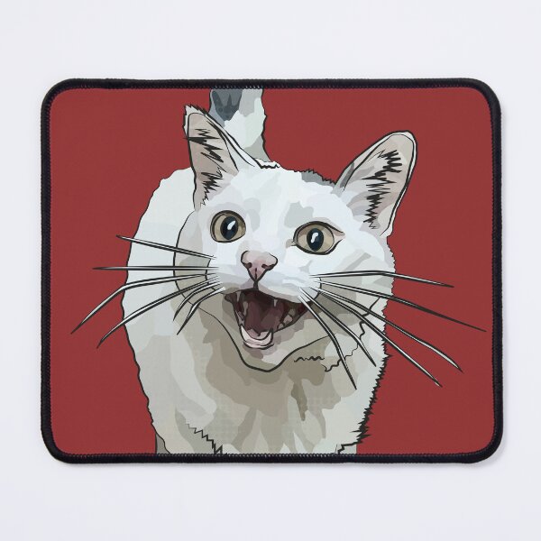 Item preview, White Cat by BeeFoxTree, Laughing Cat by BeeFoxTree, fiery red designed and sold by BeeFoxTree.