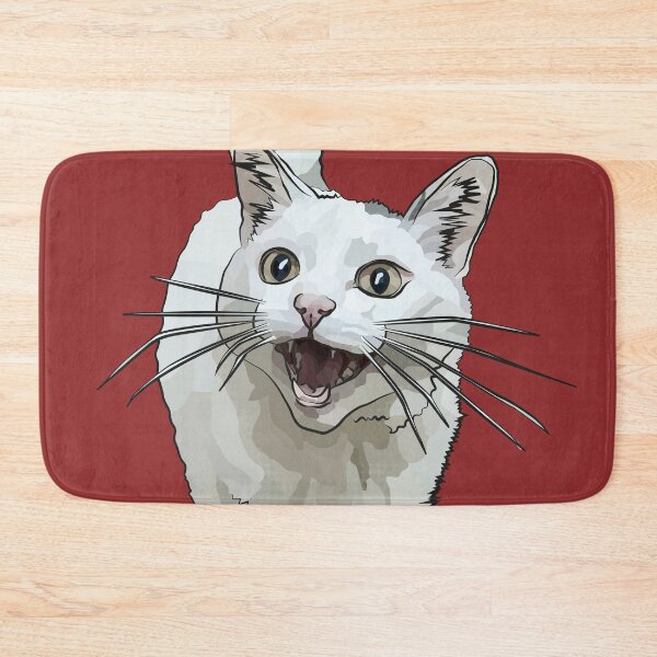 Item preview, White Cat by BeeFoxTree, Laughing Cat by BeeFoxTree, fiery red designed and sold by BeeFoxTree.