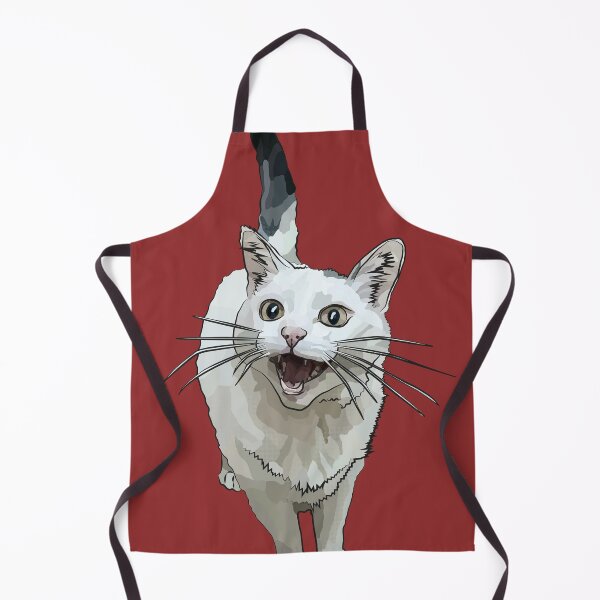Item preview, White Cat by BeeFoxTree, Laughing Cat by BeeFoxTree, fiery red designed and sold by BeeFoxTree.