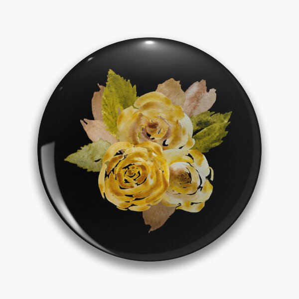 Item preview, Rose flower leaves peony bouquet watercolor sketch black designed and sold by Yana Mustafina | Boho Soulful Designs.